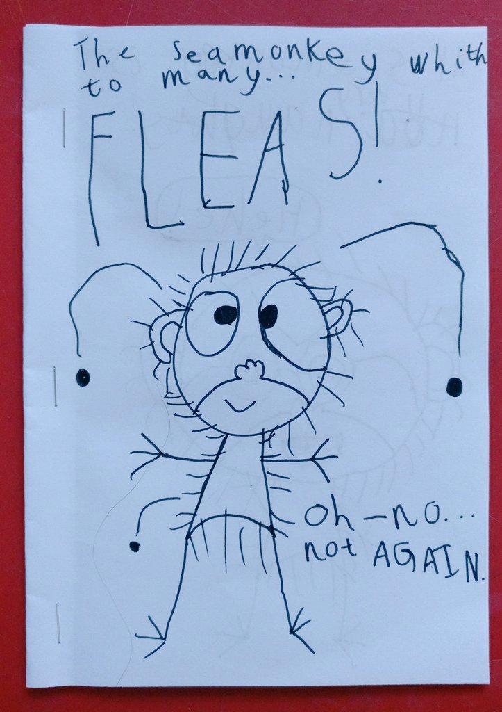BeardPiula's tweet image. Gabriela watched this in the afternoon and in the evening she was working hard before bedtime! She loves drawing and Sarah McIntyre!