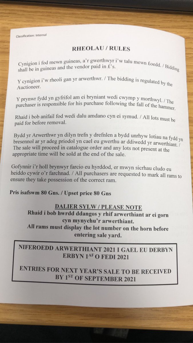Y Rhaglen ar gyfer Sel hyrddod <a href="/NFUDyffrynConwy/">NFU Dyffryn Conwy</a> 2020.
The Schedule for <a href="/NFUDyffrynConwy/">NFU Dyffryn Conwy</a> Rams sale 2020. 

<a href="/NFUCymru/">NFU Cymru 🚜</a> <a href="/brynauctioneer/">Bryn Davies</a>