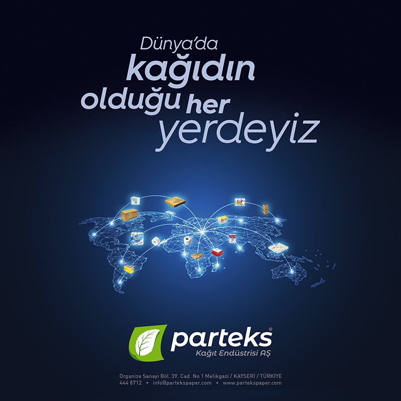 partekskagit's tweet photo. Ürettiğimiz kutu ve temizlik kağıtlarını 4 kıtada 50 den fazla ülkeye ihraç ediyoruz.
Dünya’da kağıdın olduğu her yerdeyiz.
#parteks #wearetherewherepaperis https://t.co/CWbgqOtGY9