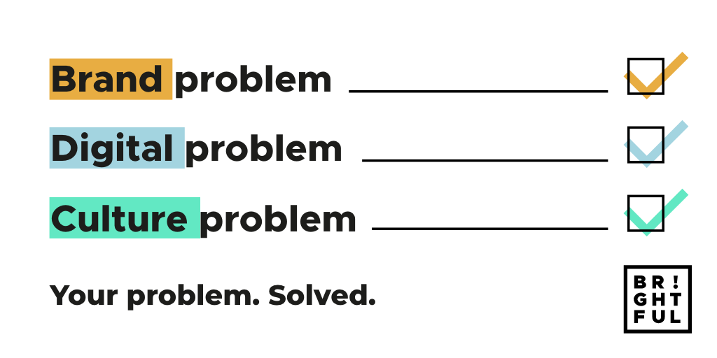 thisisbrightful's tweet photo. We are the change agency helping to solve brand, digital and culture problems for complex and highly regulated businesses. Your problem. Solved.
https://t.co/RwVmQFgEHN
#solved #problemsolved #problemsolving #shareproblem #yourproblemsolved #brand #digital #culture #brightful https://t.co/VXavnQovZX