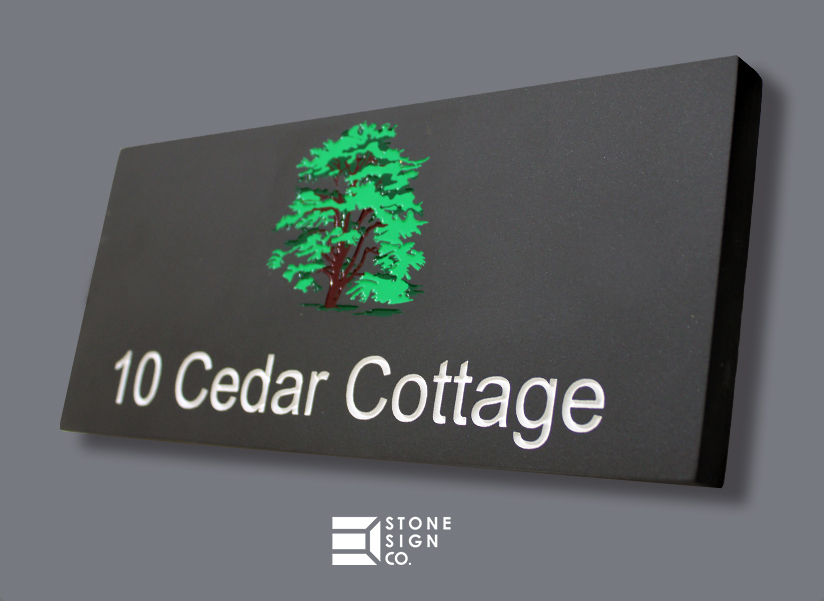 StoneSignCo's tweet photo. We created this finest quality Welsh Slate plaque for one of our recent customers. The tree design was hand painted and finished in-house by our talented craftsmen. Visit us and create your own at https://t.co/Ixxw1znDLg
#CedarTree #Handpainted #Welshslate #Slatesign #Housesign https://t.co/P288rMNwvT