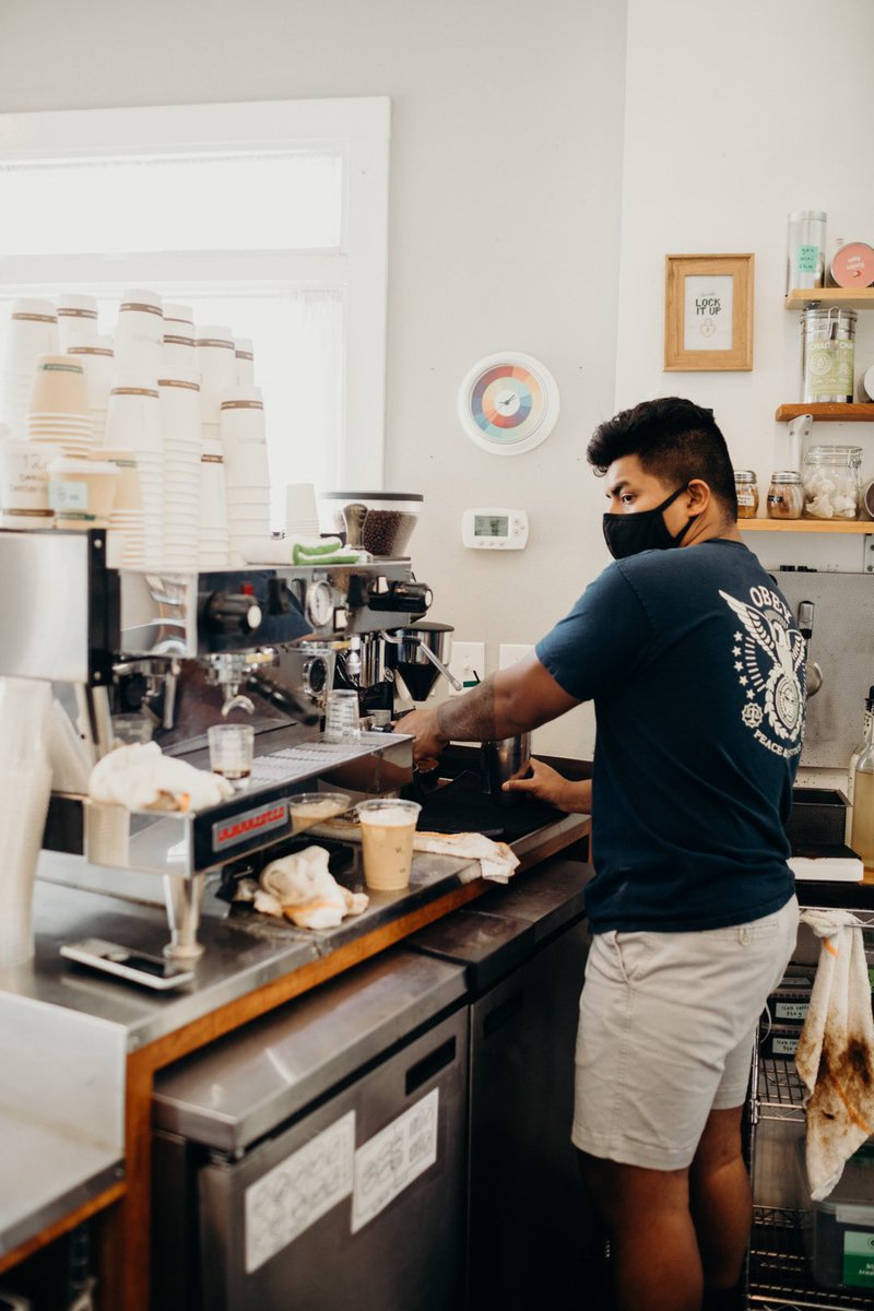Barista s/o 🤩 Thanks for always making the most delicious drinks to fuel our day and always offering a smile to everyone who pops in our shops 🥰 
⠀⠀⠀⠀⠀⠀⠀⠀⠀
#caminobakeryws #wsnc #caminobakerystaff
