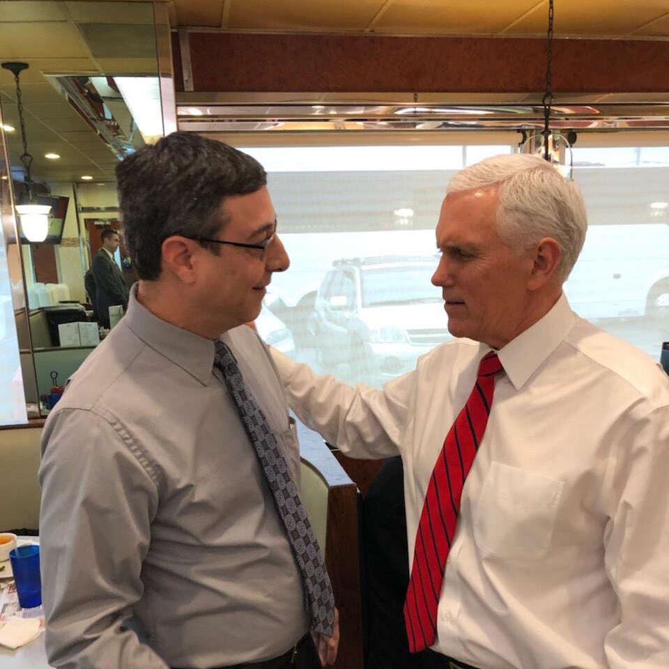 A great day to welcome Vice President <a href="/Mike_Pence/">Mike Pence</a> back to Lancaster County!  He has stopped by so often I think <a href="/RayDLanc/">Ray D'Agostino</a> &amp; I may name him an honorary Lancastrian!