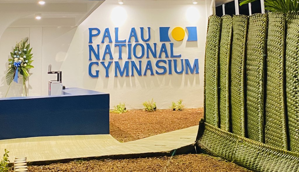 island_souljah's tweet photo. Hand-over Ceremony of the newly renovated Palau National Gymnasium. Thank You #Taiwan 🙏🏽 https://t.co/qvIgEPL028