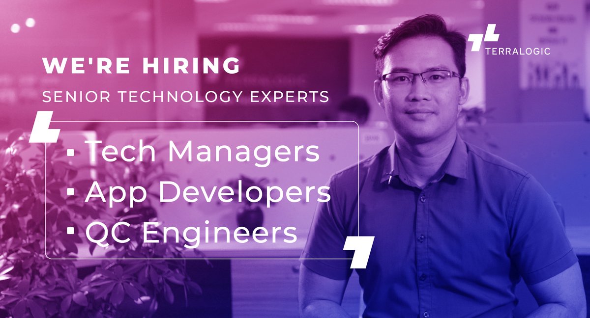 Terralogic_'s tweet image. 📢 Hiring now for senior tech positions at Ho Chi Minh City, Vietnam.
Check out all the positions we’re currently hiring here -
terralogic.com/careers/
#hiring #applicationdevelopers #seniordevelopers #projectmanager #seniorengineer #jobsinvietnam