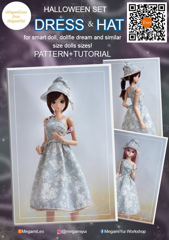 The_ilit's tweet photo. Halloween pattern and costume set available in my Etsy🦇This set consists of dress and witches hat!
 #smartdoll #dollclothes #doll #dollhandmade #dannychoo #megamiyui #megamileo   #smartdollpattern #dollfiedream #dollfiedreampattern #smartdollresolute #ddmegurineluka https://t.co/InW2ycc0RO