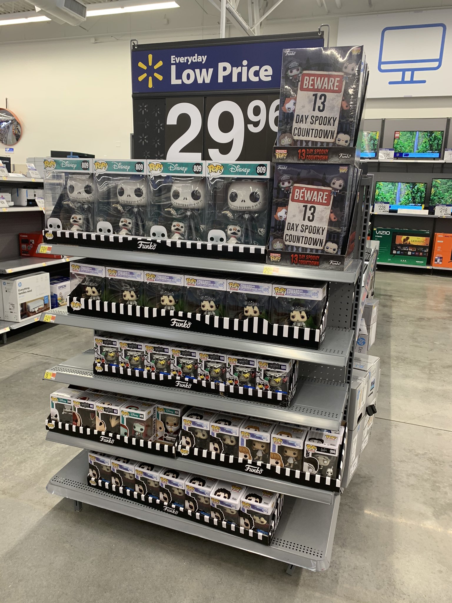 Walmart is putting up endcap displays 