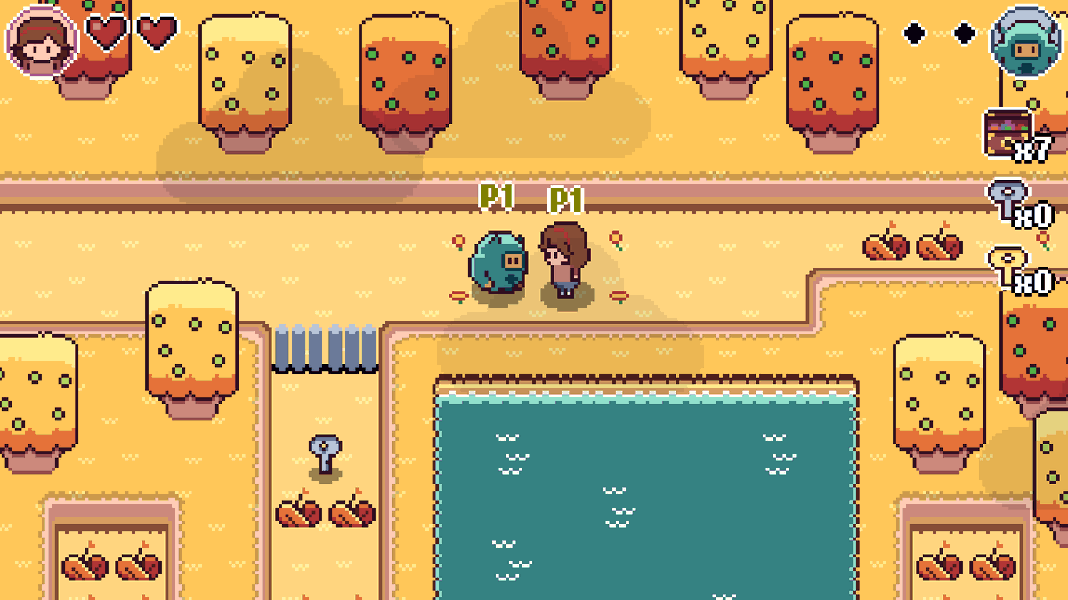 itchio's tweet photo. Mina &amp; Michi: A 2D top-down puzzle/adventure game about friendship featuring 2 players local co-op. 

https://t.co/vmeXhErWJw by @byJulianoLima https://t.co/omPzujctQm