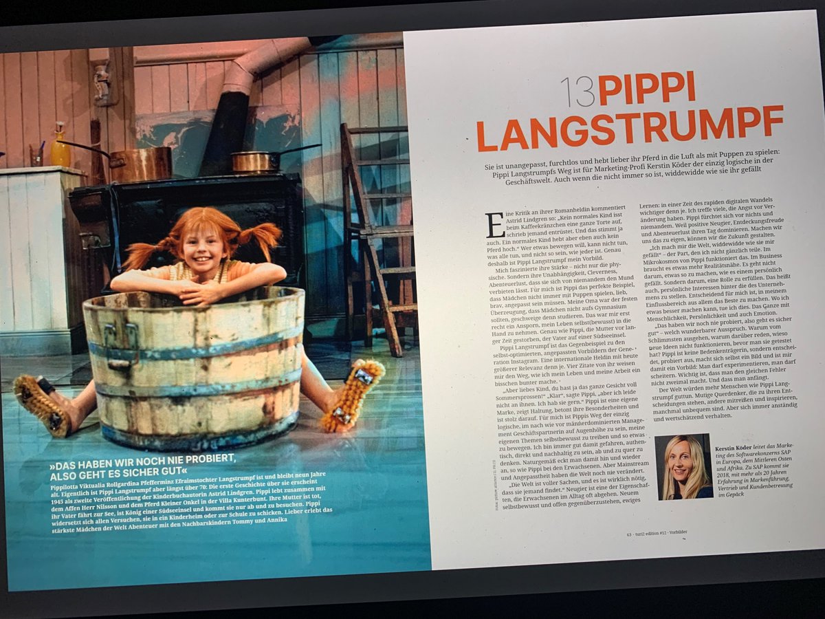 🤘Sei Pippi, nicht Annika. Mutig, unabhängig, clever, neugierig, stark, unangepasst, selbstbewusst, disruptiv, positiv, entscheidungsfreudig. Blättere gerade durch die neue <a href="/turi2/">turi2</a> Edition mit 50 starken Stories über #Vorbilder (inkl. meiner Eigenen😉): turi2.de/aus-der-editio…