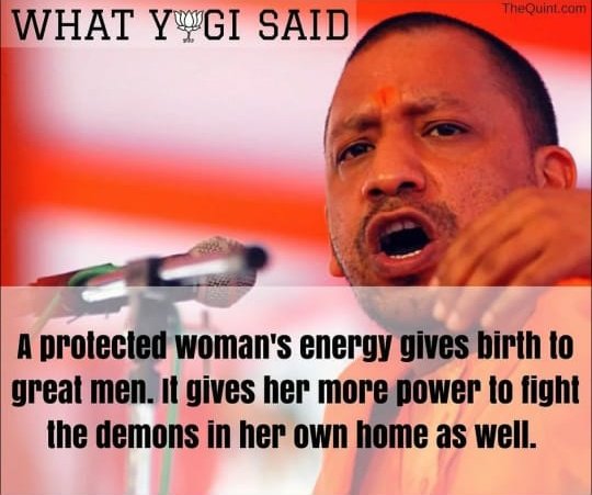 tehseenp's tweet photo. This degrading language is the opinion of the @CMOfficeUP shri @myogiadityanath ji wrt women. These statements show clearly the CM is chauvinistic &amp; this is the reason why crime against women in UP has become so common !!
#Hathras #JusticeForManisha 
#JusticeForManishaValmiki https://t.co/6XFhzossew