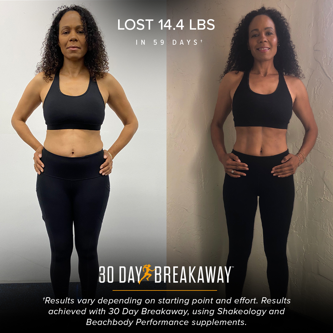 Beachbody on X: Congrats to Maleeza K. on her 30 Day Breakaway  transformation. Maleeza lost 14.4 lbs & 12.5 in 59 days by following  Idalis Velazquez's newest program! 🙌 30 Day Breakaway