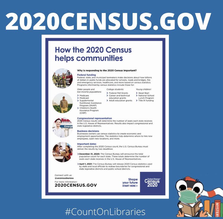 TriTownBookmobi's tweet image. You still have time to complete the 2020 Census! 

Libraries serve everyone. 

The #TTB offers free WiFi access. Please access it to complete your 2020 Census. 

#CountOnLibraries #2020Census #LibrariesCount 📚🚍 #TTB #ChillOutandRead @TriTownBookmobi