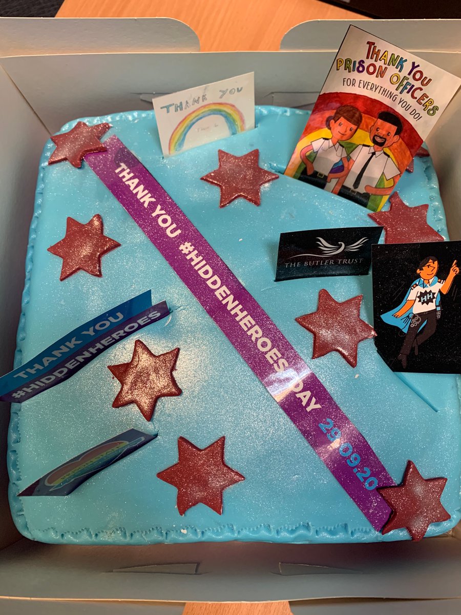 HMPPentonville's tweet photo. To help us celebrate #HiddenHeroesDay, one of our long-standing OSGs, Charmaine made this lovely cake for the staff. #HMPPS #HiddenHeroes https://t.co/oRzhqdJ2kS