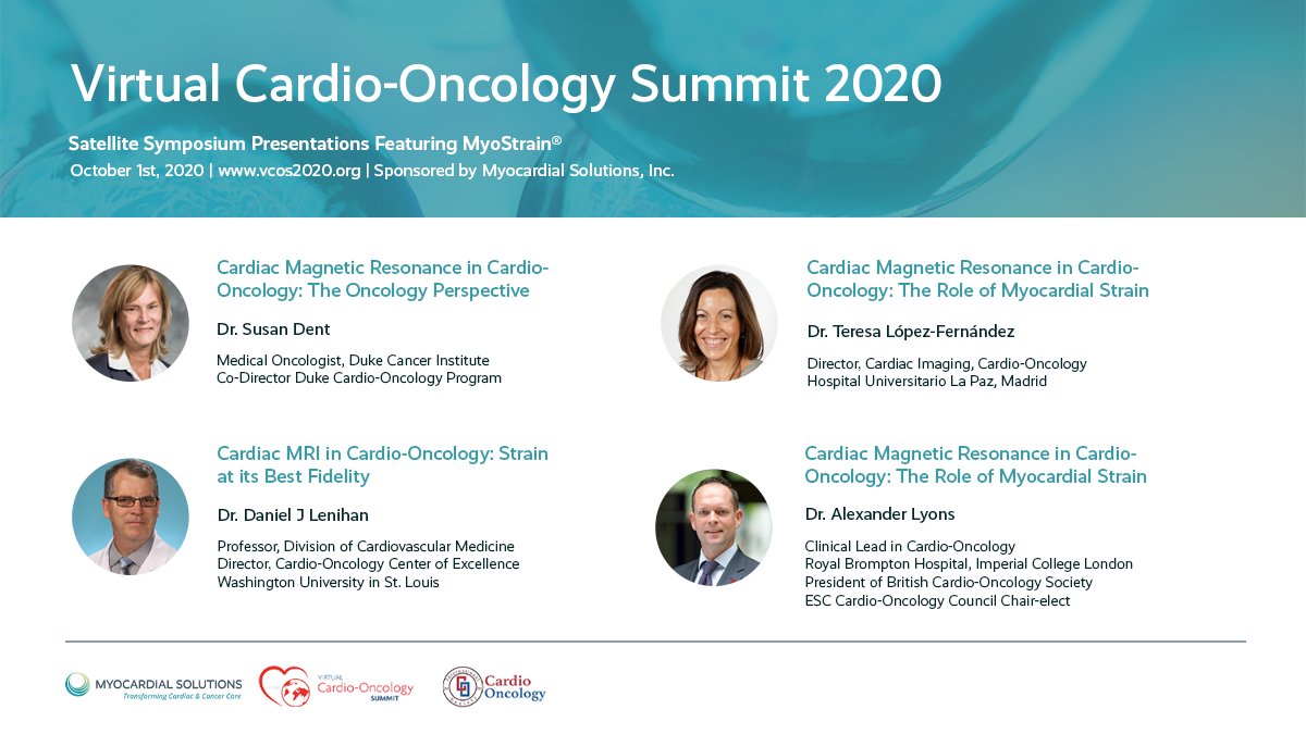 myocardialsoln's tweet image. Watch our satellite symposium where leading cardio-oncology experts talk about the critical role of MyoStrain® to helping improve clinical decisions and protect the heart throughout the cancer care continuum. Program here: bit.ly/33bFd4p #VCOS2020 #Cardioonc @ICOSociety