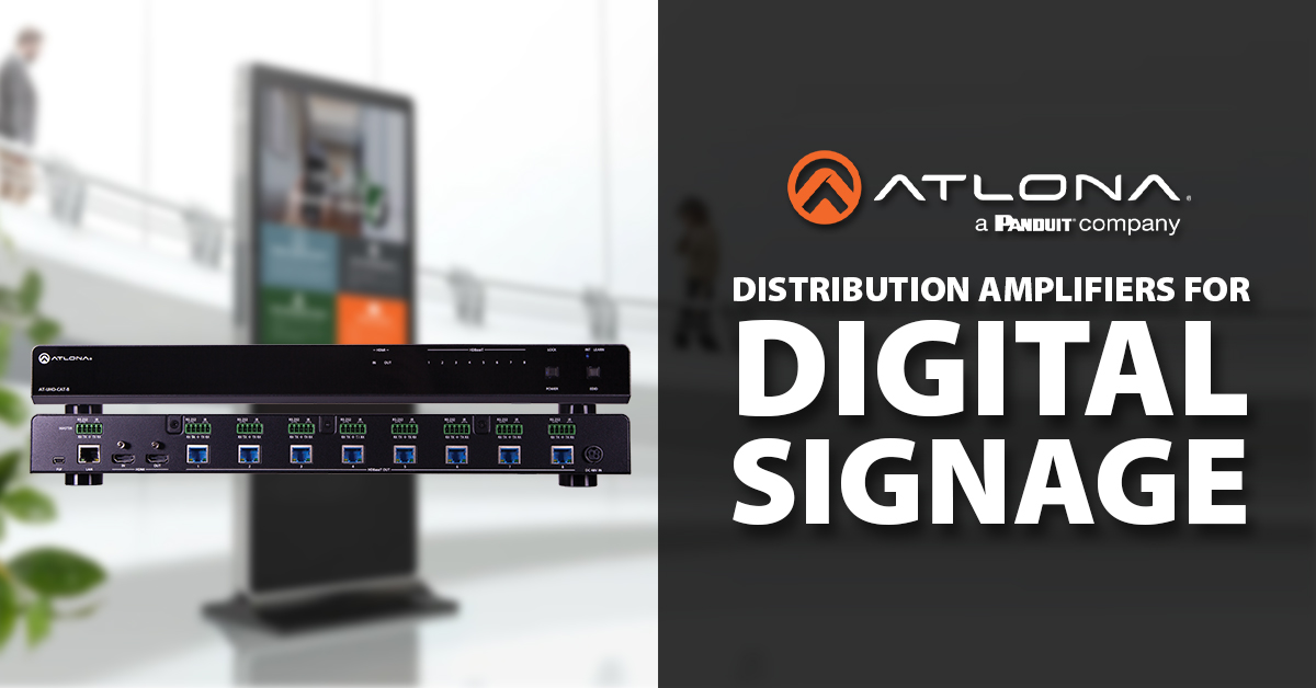 Atlona's tweet photo. Looking for an efficient, easy-to-integrate solution for digital signage? Have a look at our HDMI to HDBaseT distribution amplifiers.

Learn more: https://t.co/Jn9iAbvuwF

#AVTweeps #ProAV #AVoverIP #presentationsystems #collaboration #residentialAV #AVisLife #CustomAV https://t.co/AswkKOq4T0