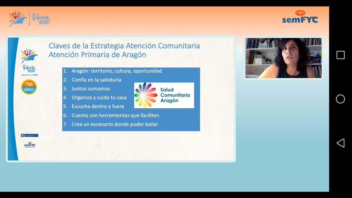 PacapAragon's tweet photo. . @cbbenede en #mesaPACAP #VLCSEMFYC presenta @ComunitariaAra: cómo implementar la #AtenciónComunitaria en #AtenciónPrimaria. Antes y durante la pandemia. El proceso en #Aragón https://t.co/g2zVMCbsSY