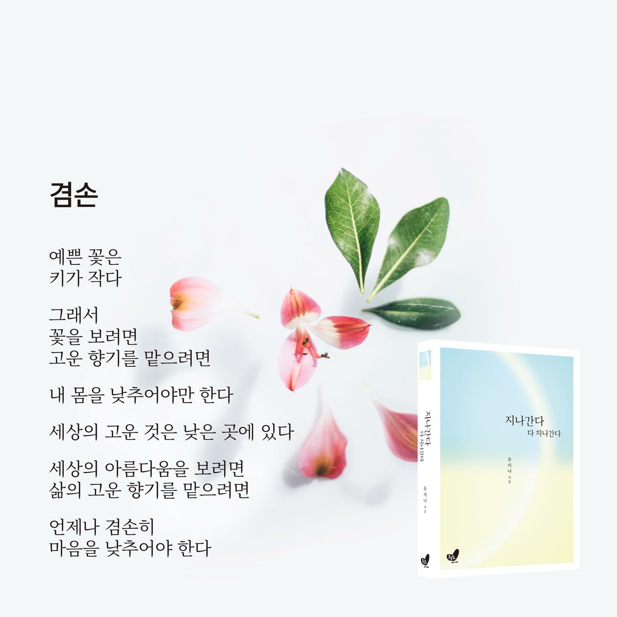 나를
높히면

다칠일이 많지만

나를
낮추면

다칠일이 없습니다

꼭 사람들은
평평한 바닥 보다

솟아 오른 못에 다치거든요