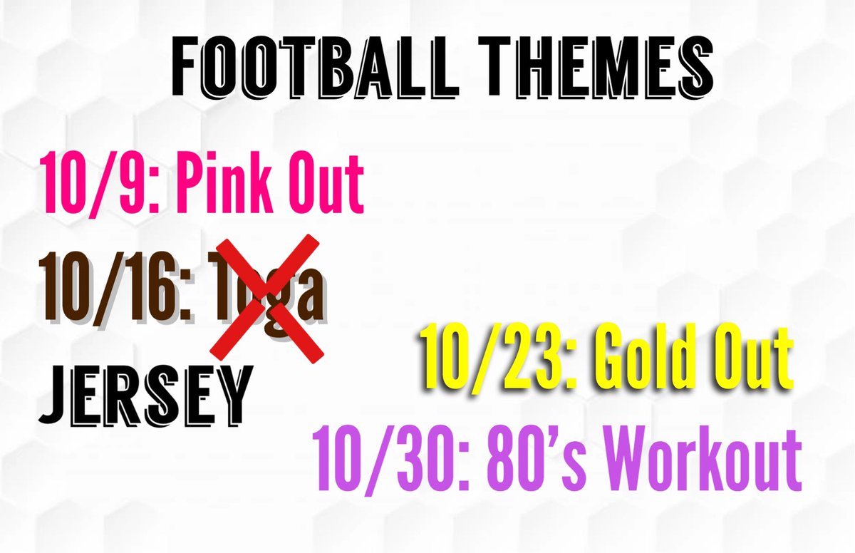 YJP_Swarm's tweet photo. Here are the UPDATED football themes! Get prepared for our next game at home... PINK OUT 💕 https://t.co/7KmQUnS3Pu