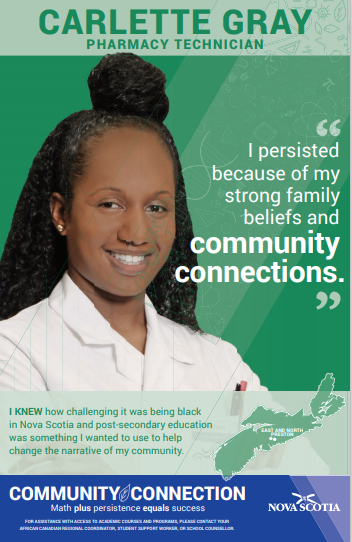 nseducation's tweet photo. To inspire more African Nova Scotian youth to pursue STEM careers, EECD has created an African NS STEM poster series. The posters, featuring African NS youth employed in STEM careers, along with the communities they're from, will be rolled out in gr. 6 -12 classrooms this fall https://t.co/GIKiUinbpK