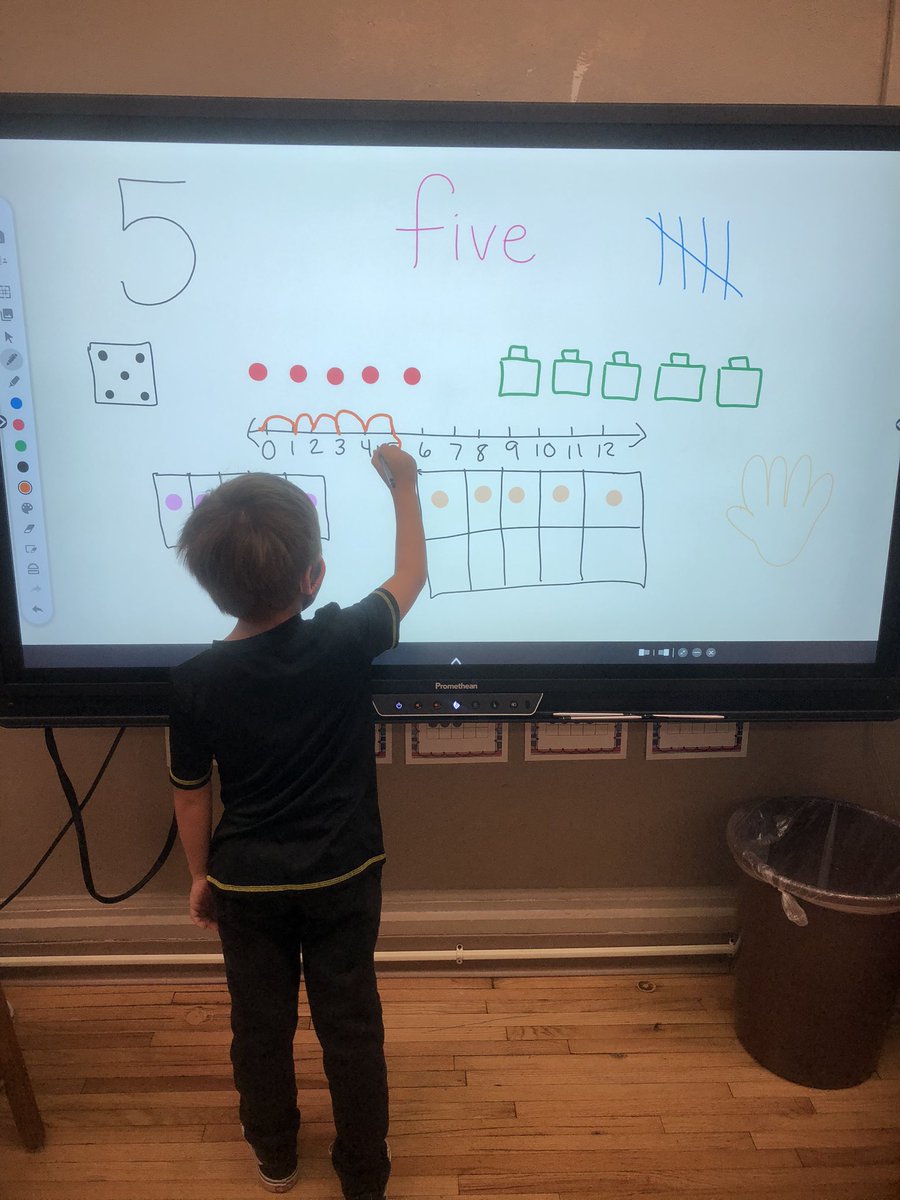 Showing all the ways we can think of to represent 5️⃣! #numbersense #Kindergarten #WeROCKet #RES <a href="/JenniferWarden5/">Jennifer Warden</a> @RES_halexander <a href="/RES_RSSS/">Rockwell Elem NC</a>