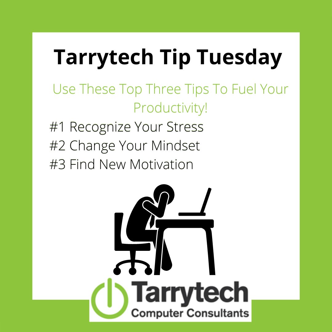 Tarrytech's tweet image. It&apos;s #TarrytechTipTuesday! Stress can be a burden on your productivity, but here are some ways you can use it to your advantage and turn it into something positive. 
#TarryTechTipTuesday #Tarrytech #ComputerConsultants  #Tarrytown #Westchester #Tech #NewYork #StressTips