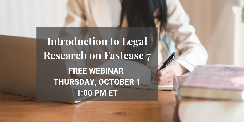 NJStateBar's tweet photo. #NJState Bar members, register now for an Introduction to Legal Research on @fastcase 7 on Thursday. https://t.co/xtzgzS1GHJ https://t.co/Y4jEOYScXU