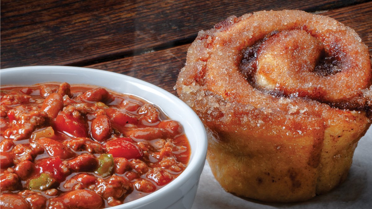 Runza's tweet photo. CHILI AND CINNAMON ROLLS START TOMORROW https://t.co/LBGE8UwwZg