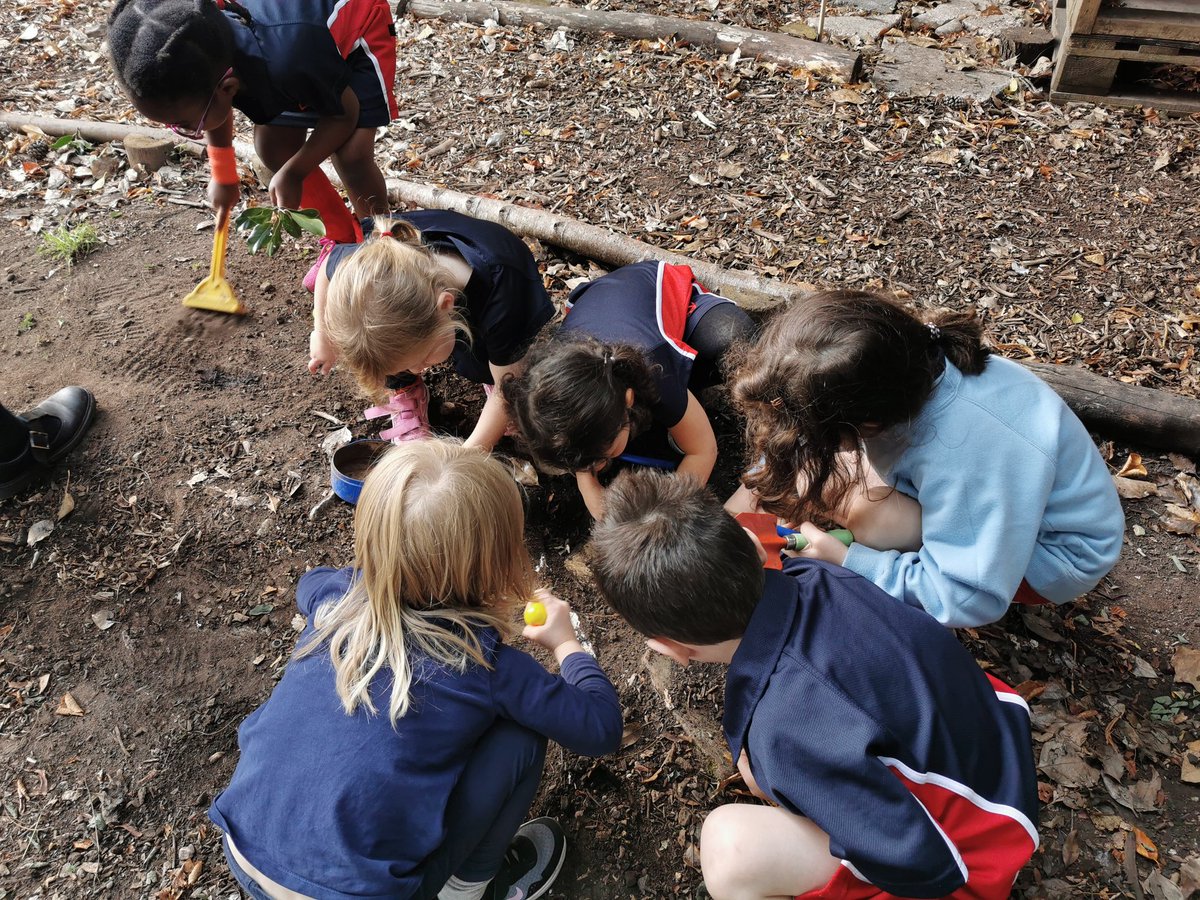 CransleyJuniors's tweet photo. Reception &amp; Year 1 created a hideout for the gingerbread man today, then worked together to excavate part of the woodland classroom #NurtureRelationships https://t.co/3Vf53YEnGw