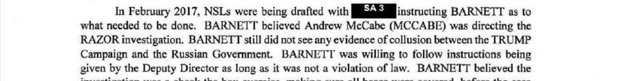 further pretext for the illegitimate investigations. 7. Andrew McCabe took over & was personally running a weakly predicated investigation into the incoming National Security Advisor- while leaking lies to the press from the case & lies from the Steele dossier.