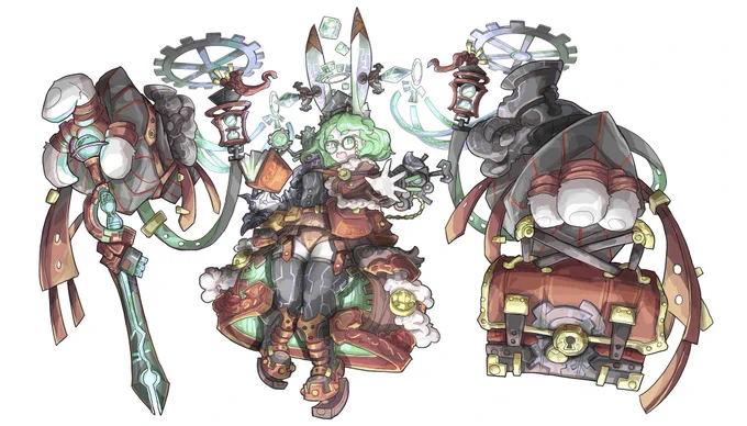 #今月描いた絵を晒そう 
何枚か力入れて一次創作描いた月だった٩( ᐛ )و 