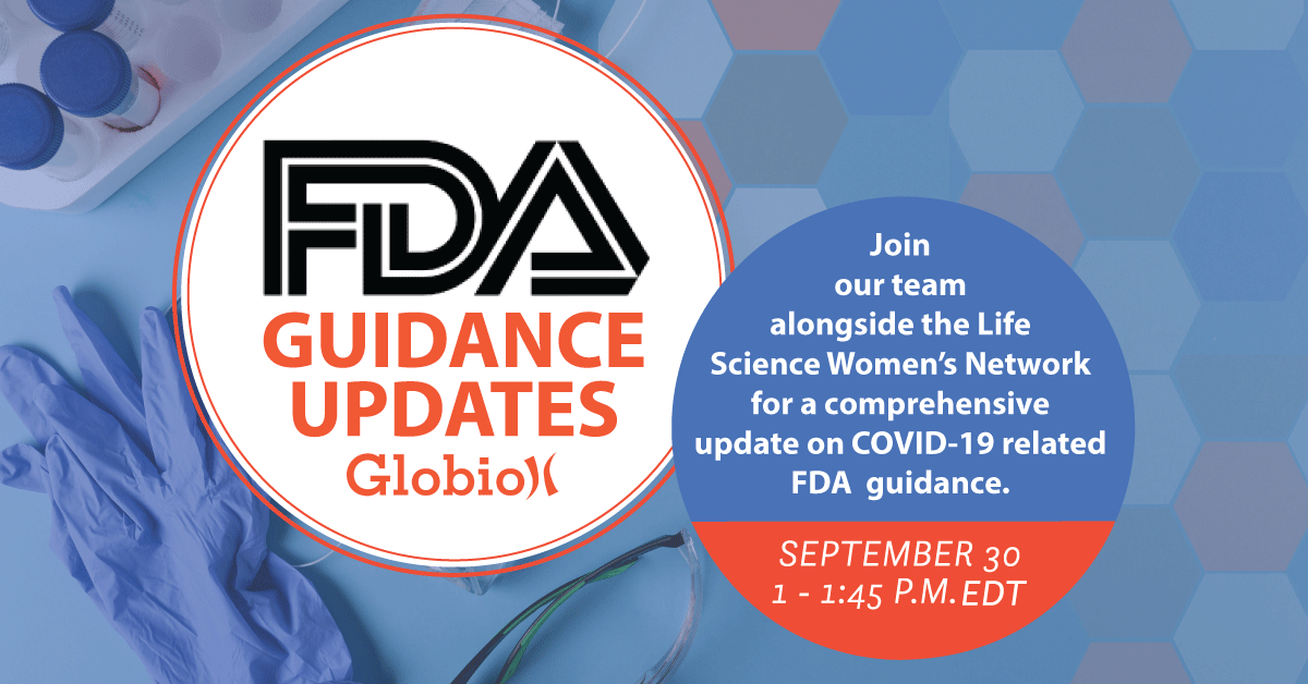 Globiox's tweet photo. Join us for a #COVID19 @US_FDA guidance update TOMORROW with industry experts @PattiRossman & Rozanne Shirley!
Their focus will be on MDR #compliance, #EUA processes, #vaccine #ClinicalTrial protocols & more. Register on the @LifeSciWMN's website via https://t.co/6DY9wADhu8. https://t.co/4WAHK9JAZ4