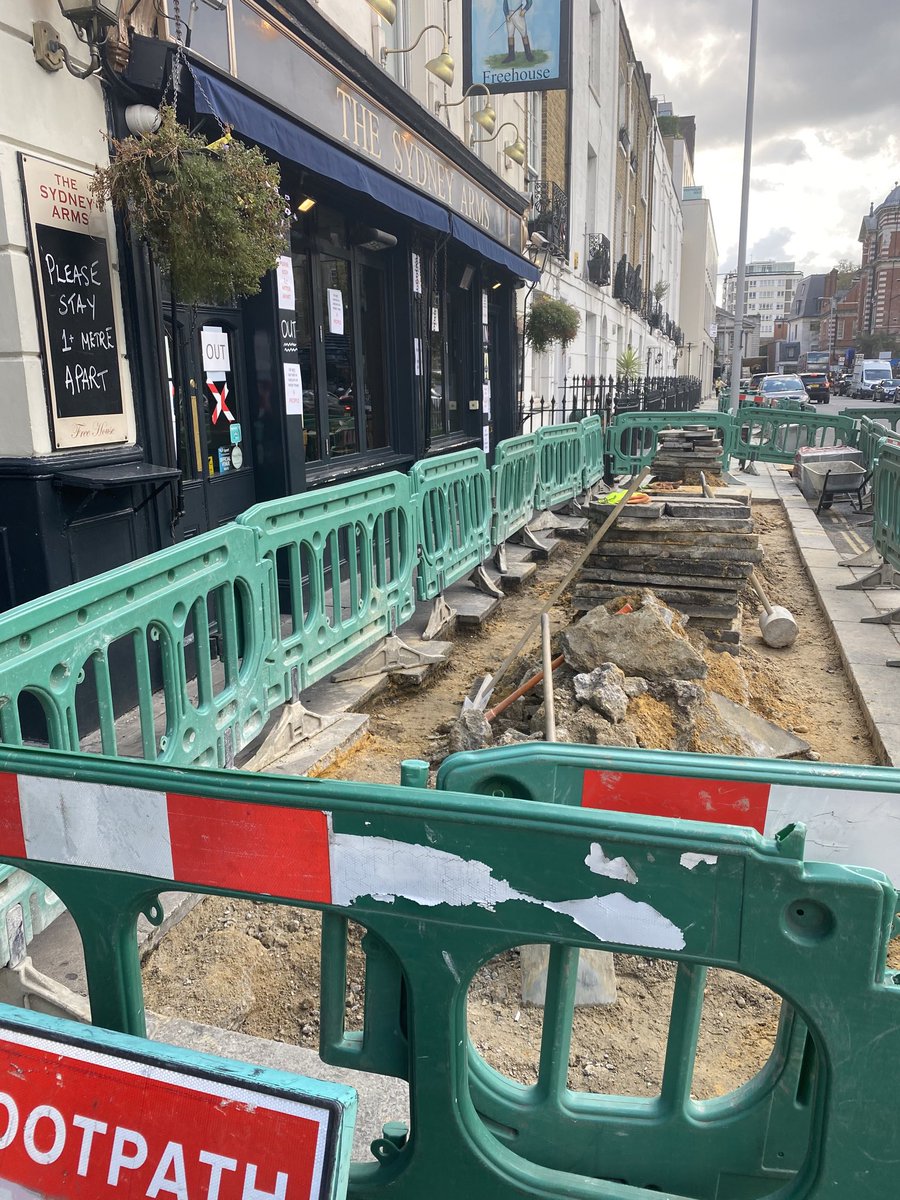 Please continue to adhere to our Covid secure Gov guidelines whilst the authorities renew the pavement on all of Sydney Street at the moment, making thinks a little tricker than usual to access the premises. Thank you all for your continued support. 👍👏