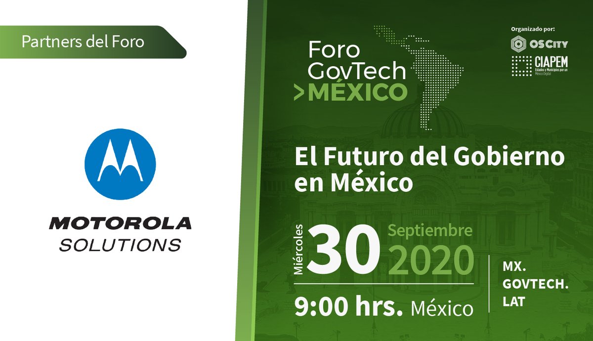 oscitylatam's tweet image. @MotoSolutions es uno de los #Parthner del #ForoGovTechMx 🇲🇽y te espera mañana para debatir juntos el El futuro del Gobierno de México.

No te quedes fuera, #IngresaYA mx.govtech.lat