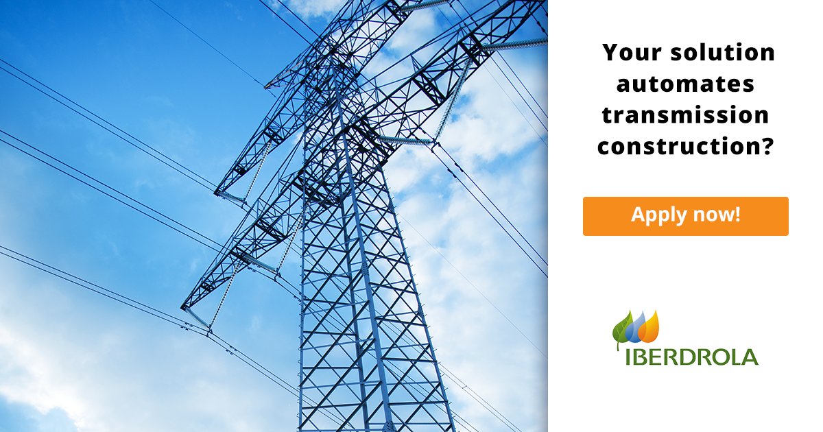StartUsMag's tweet photo. This is your chance to collaborate with the #energy industry leader @Iberdrola_En! π If your technology improves #construction time and reduces the required #CAPEX, apply now! π https://t.co/5FAySbCw2w #Automation #Robotics #Grid #LineConstruction https://t.co/BXLDN4FDoA