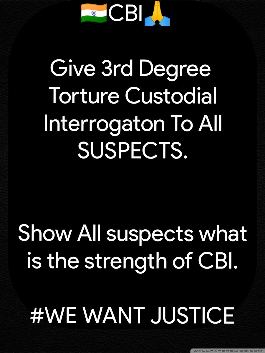 Without wasting any further time in cooking up something within kindly start a real interrogation of the murderers and conspirators. Enough is enough !!

#CBIFile302InSSRCase 

@ips_nupurprasad <a href="/dir_ed/">ED</a> <a href="/narcoticsbureau/">NCB INDIA</a> <a href="/AmitShah/">Amit Shah</a> <a href="/HMOIndia/">गृहमंत्री कार्यालय, HMO India</a> <a href="/narendramodi/">Narendra Modi</a> <a href="/PMOIndia/">PMO India</a> <a href="/vikassinghSrAdv/">Vikas Singh</a>