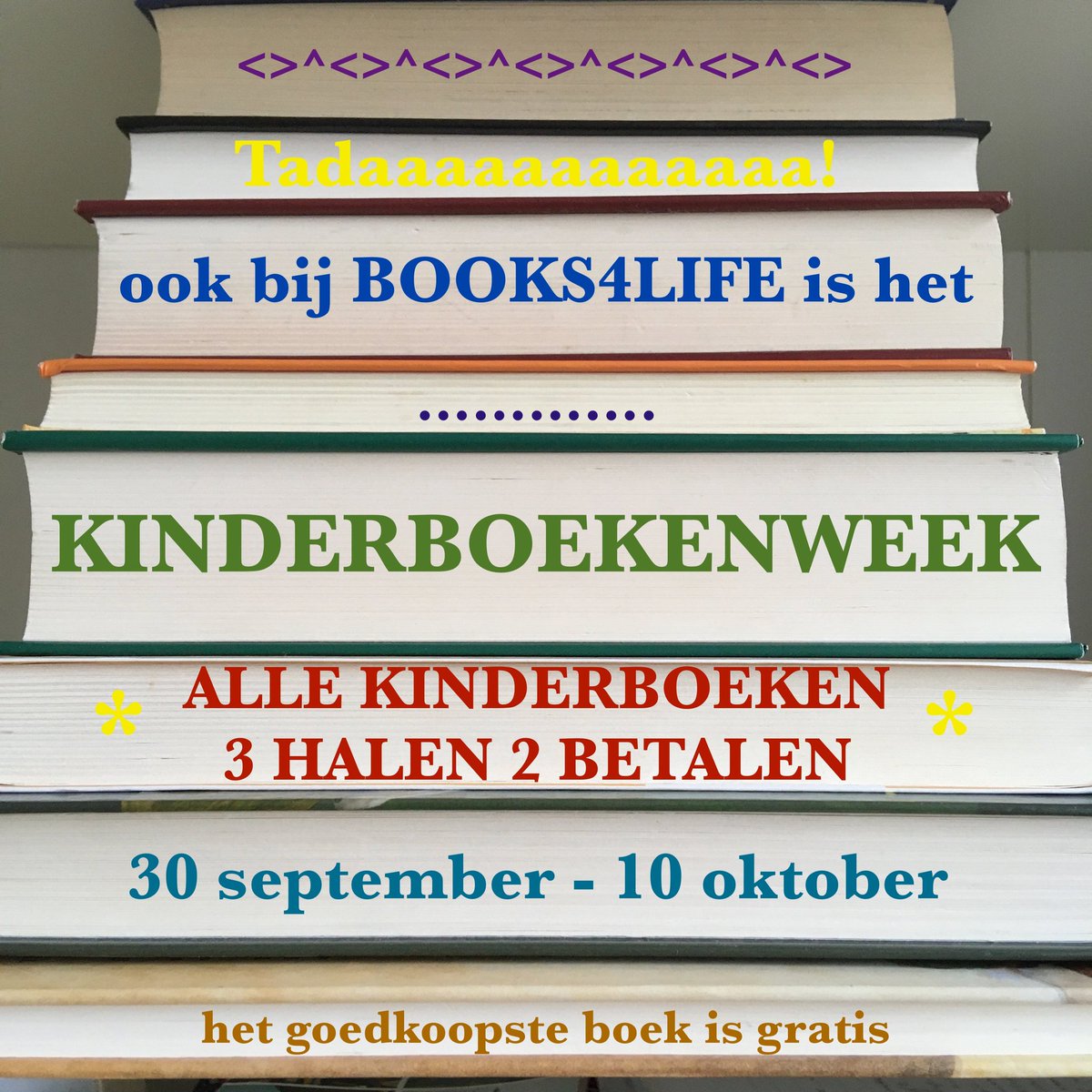 Kinderboekenweekactie! 
Vanaf morgen, alle kinderboeken:
 3 halen 2 betalen