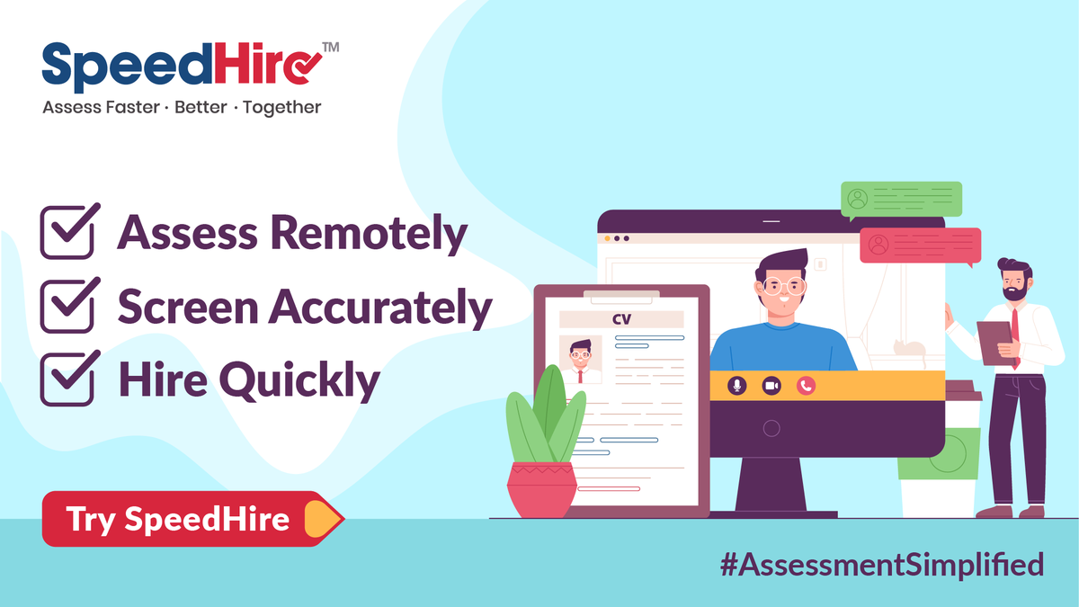 techgigdotcom's tweet image. Looking for an effective remote talent assessment solution? 

#SpeedHire is an AI-powered #TalentAssessment platform to make the technical hiring process faster, efficient and results-driven.

To know more, visit: speedhire.com

#AssessmentSimplified 
@speed_hire