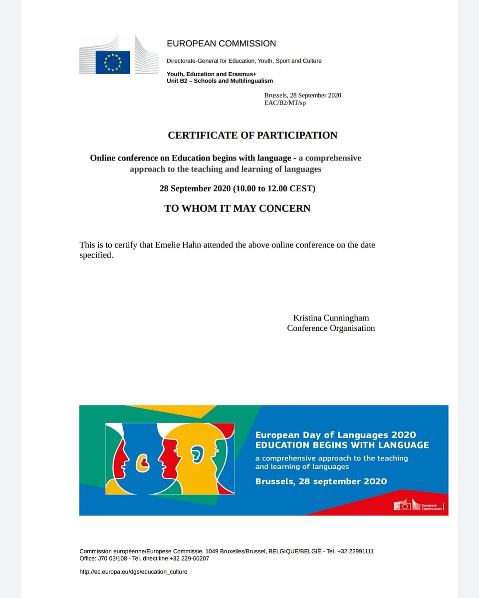 Spännande konferens i samband med Europeiska språkdagen. Grymt att ställa om istället för att ställa in 💻 Nästa år hoppas jag dock att det blir på plats i Bryssel igen! 😃🇪🇺 #educationbeginswithlanguage