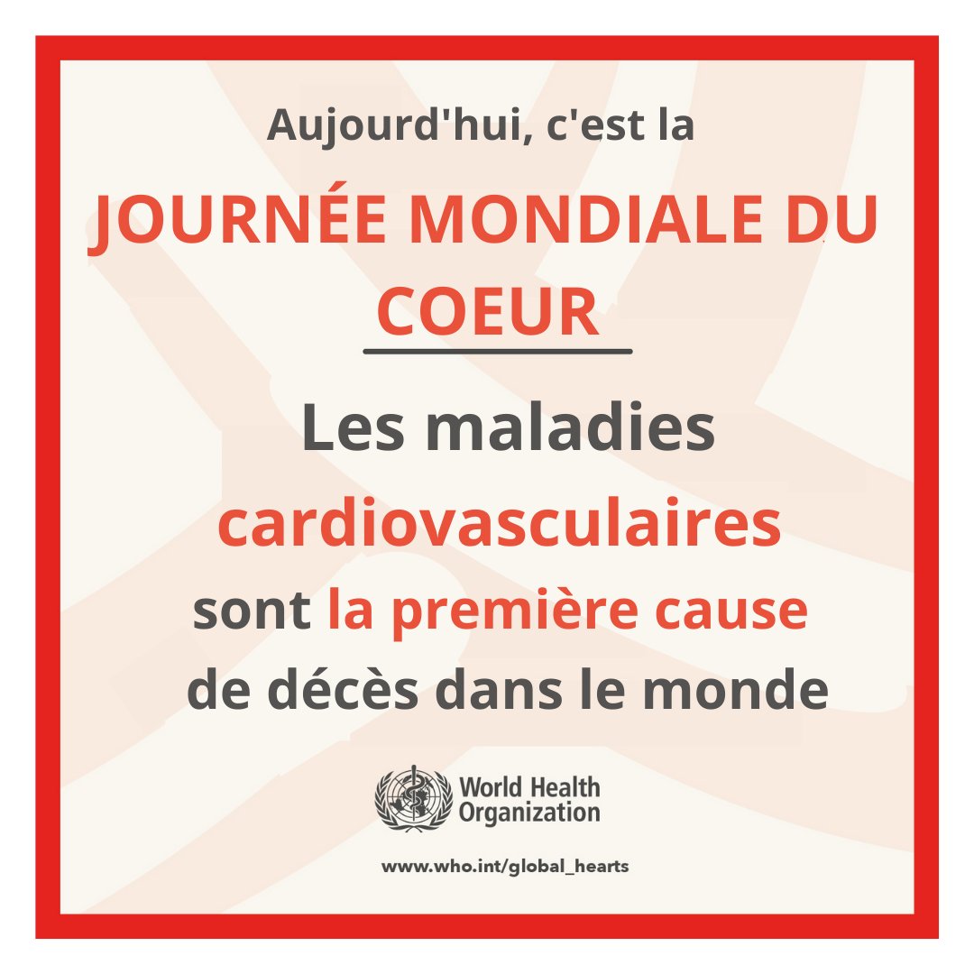 ONU_fr's tweet image. Prenez soin de votre coeur 

🚭Arrêtez de 🚬
🍺Limitez l'alcool
🛑Contrôlez votre tension artérielle &amp;amp; cholestérol
✅Gérez votre diabète
🏋🏾‍♀️Surveillez votre poids
🍏Mangez sain
🏃🏾‍♂️ Faites du sport

Plus via @WHO en cette #JournéeduCoeur : bit.ly/2G5zdkQ #WorldHeartDay