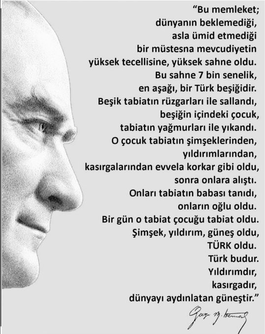 TurkPrometheus's tweet photo. Antiemperyalisttir.

Aydınlanmacıdır.

Tam bağımsızlığı savunur.

Kuvayi Milliye ruhunu taşır.

Devrimcidir.

Laiktir.

Toplumcudur. 

Çözümü dogmada ve geçmişte değil, bilimde ve ilerlemede arar. https://t.co/ULK4SaHrRT