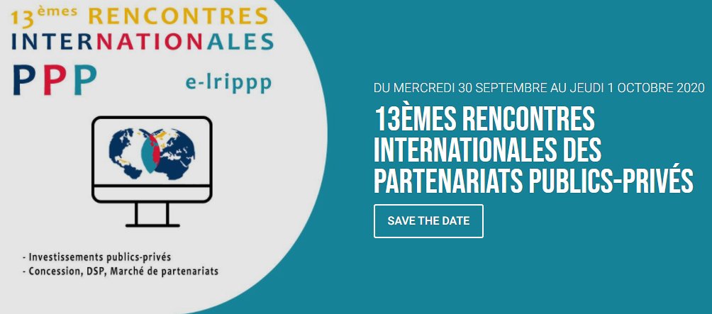 Retrouvez demain <a href="/lrippp/">Rencontres Int. PPP</a> pour une 13e édition (virtuelle !). La <a href="/BanqueDesTerr/">Banque des Territoires</a> sera au RDV de 2 conférences. :
👉 Petits et grands projets : Quelle solution aux enjeux de financement ? 💡
👉 Infrastructures et mobilité au quotidien 🚲
↪️ bit.ly/2FDAaAd
#LRIPPP