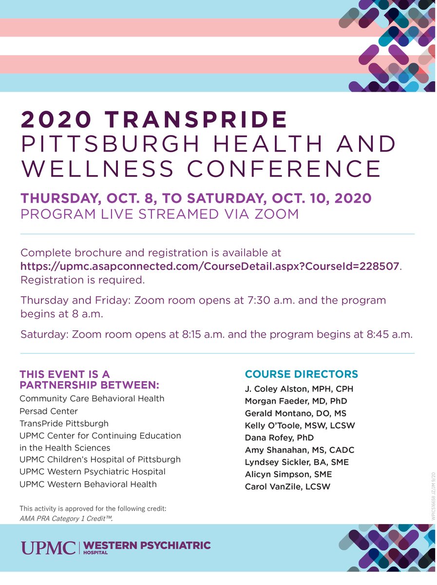 PittCSD's tweet photo. @HelouLab we see you at the upcoming #TransPridePGH! Dr. Helou, doc student @Brett_SLP, and @alilewandowski are talking about #voice #metatherapy #transvoice for trans and nonbinary people. Join them! https://t.co/XtkCj5LfuP
