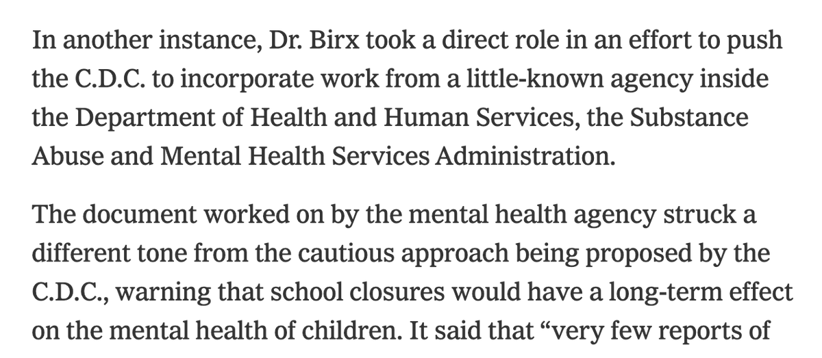 Weighing the mental health costs of long term school closures seems wise, no? Numerous surveys have shown increases in depression and anxiety of kids during remote learning, so it's not like this is an artificial concern [*Note: I am not excusing Trump's bad motives]