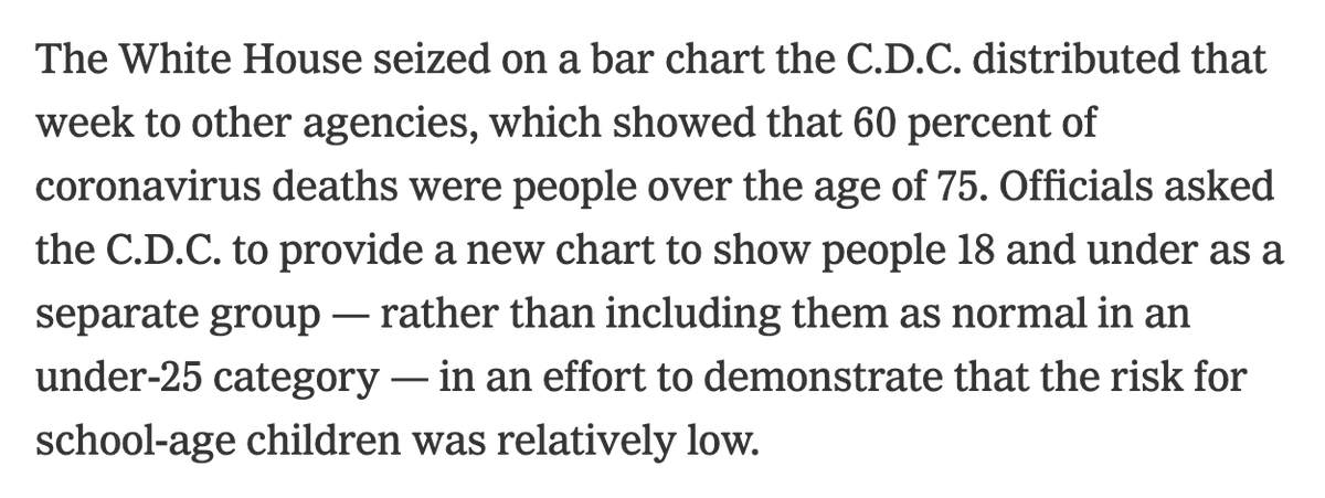 How is this problematic, if the purpose is to explain risks to children? (The CDC itself has a 0-17 category for disease data.) [*Note: I am not excusing Trump's bad motives]