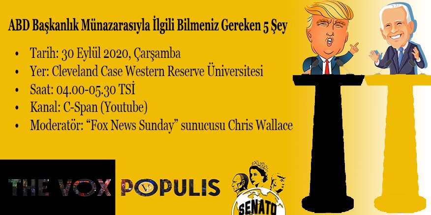 ABD Başkanlık Seçimine 3️⃣5️⃣ gün kaldı!
İlk Başkanlık Münazarası Bu Gece!