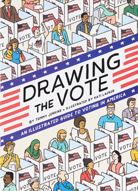 EllisLibraries's tweet image. Want to get up to speed on voting? Read DRAWING THE VOTE by @TommyJWriter, a graphic novel that looks at how we got to where we are in the US and what you can do to make your voice heard. Available now!