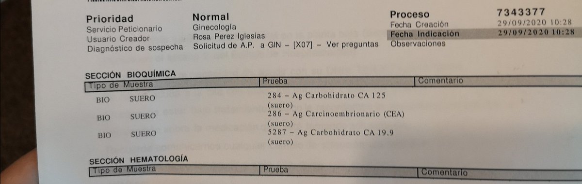 Ese temido momento en el que te mandan hacer los análisis del miedo😢😢. Esperemos q solo sea un susto, estoy cagada...
