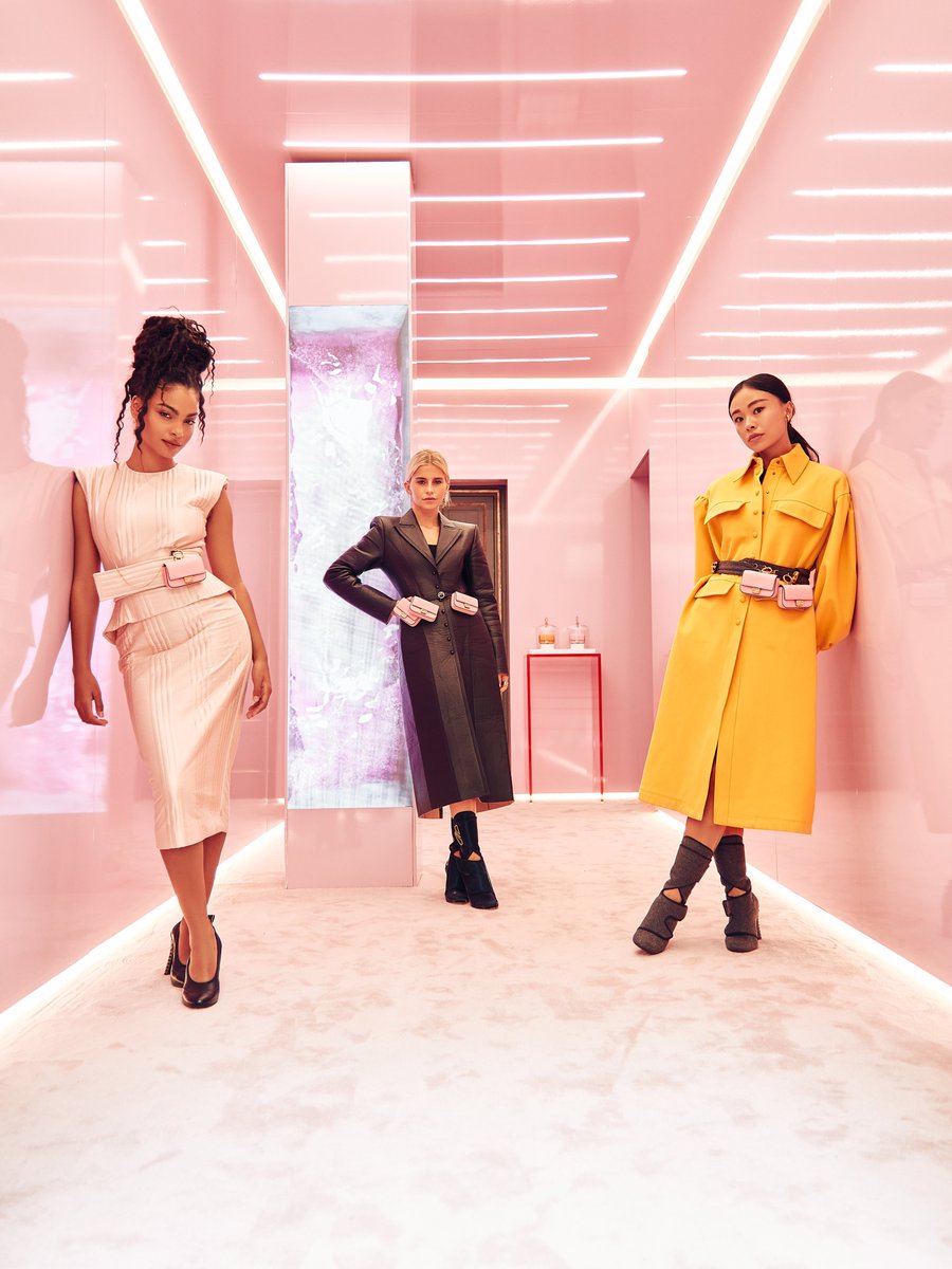 Fendi's tweet photo. The #FendiFrenesiaBaguette range is brought to life through the exclusive leather-scenting technique, created by the #maisonfranciskurkdjian and #silviaventurinifendi, and the accompanying 5 ml vial of perfume.

Photo:
Produced by #fashiontomax
Creative director #MaximSapozhnikov https://t.co/xd5D8mx4FM