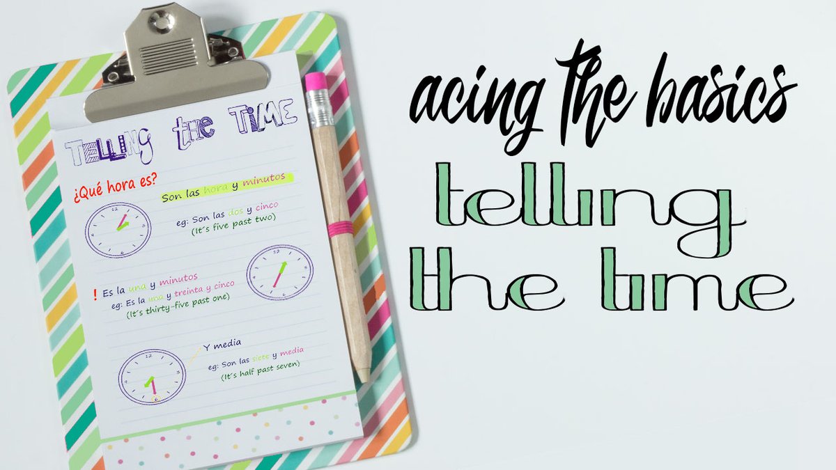 SpanishChallenx's tweet image. #AcingTheBasics Preparing for your #SpanishLC 🇪🇸 exam for #LeavingCert2021? Why not invest two minutes today to review basic vocabulary with this video 📽️ on Telling The Time 🕐?  🤩 
#JoinTheChallenge #SpanishPlay

▶️youtube.com/watch?v=I6ZZ4l…