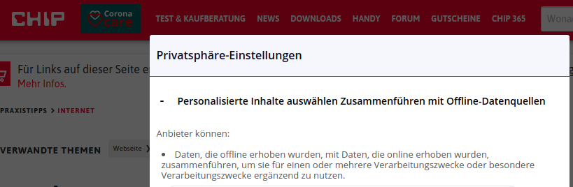 digidalis's tweet photo. Das Aufrufen von Webseiten wird mit #DarkPattern erschwert, um möglichst viele Daten der Besucher*innen zu erhaschen. Hastige Besucher akzeptieren dabei #Stalking, nicht nur im Netz, durch Dritt-Firmen, welche sich das Recht bedingen digitale Profile zu erstellen &amp; anzureichern. https://t.co/uyp1L50O0d